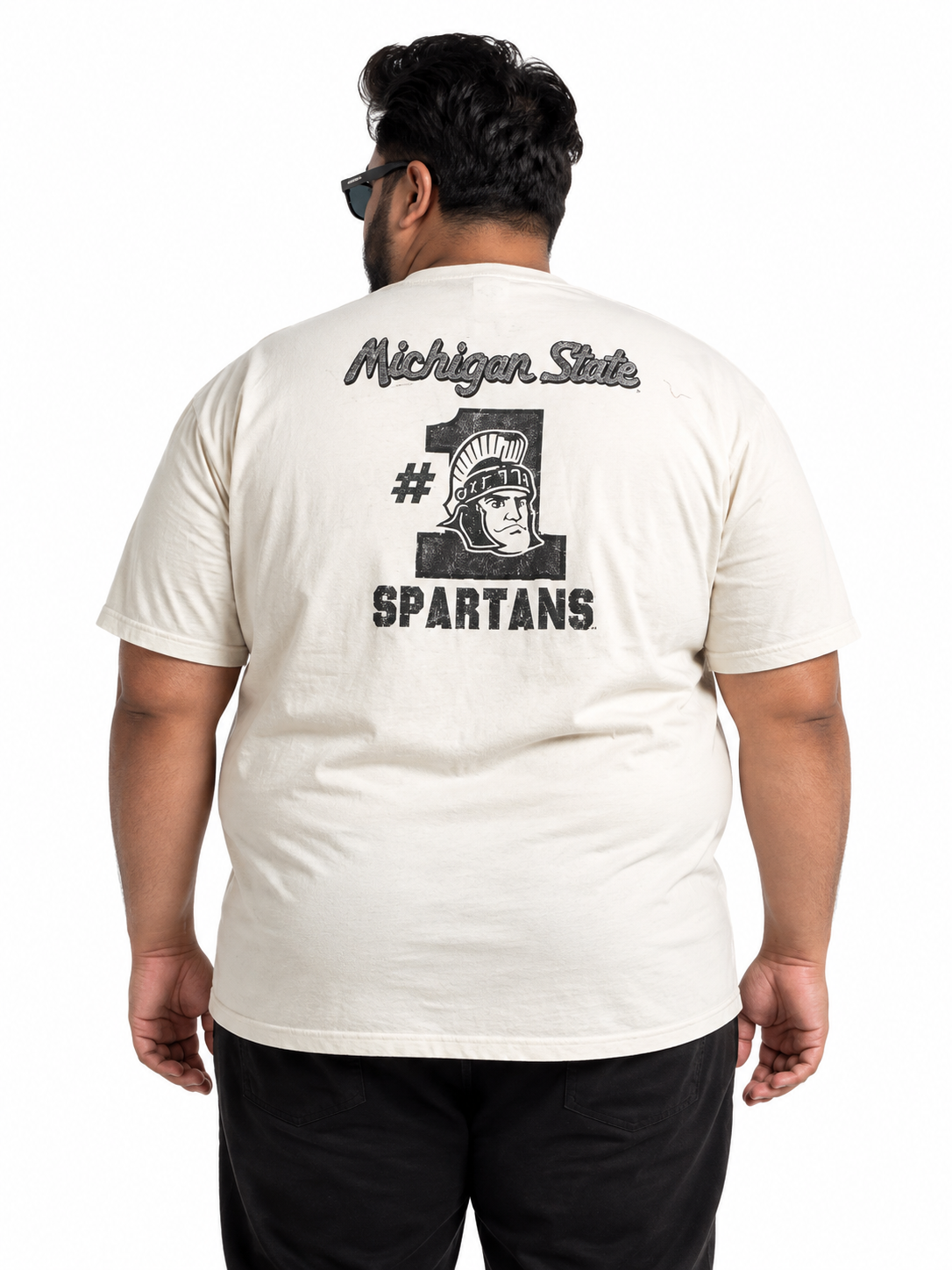 Printed T-Shirt Big Men - White - Spartans
