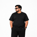 Plus Sized Plain T-Shirt - Black