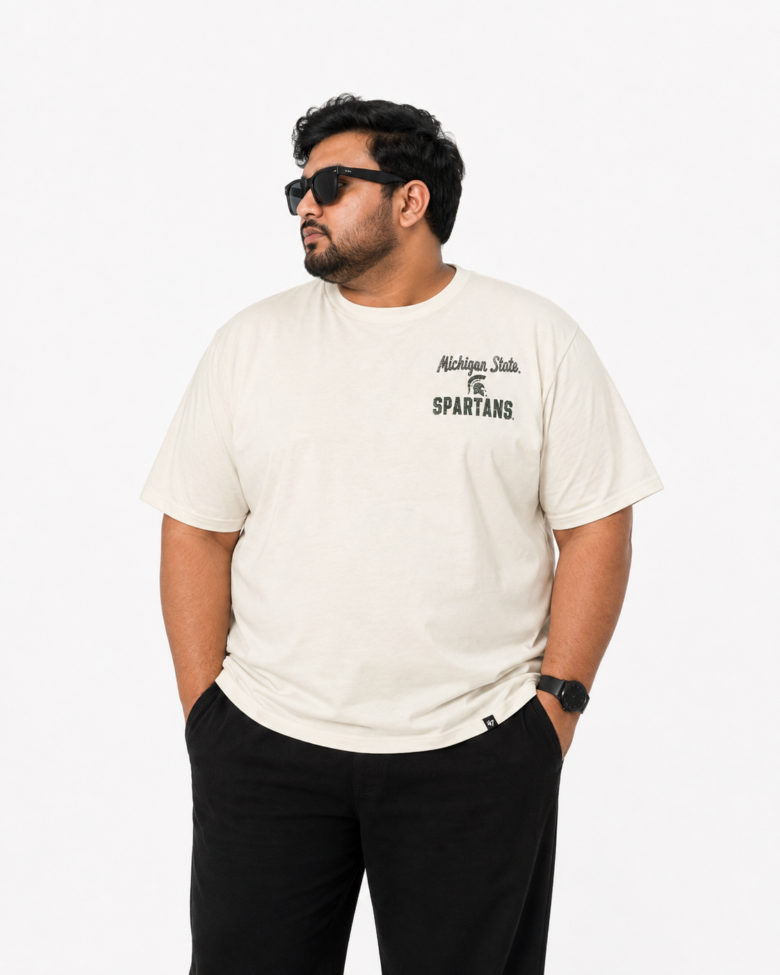 Printed T-Shirt Big Men - White - Spartans