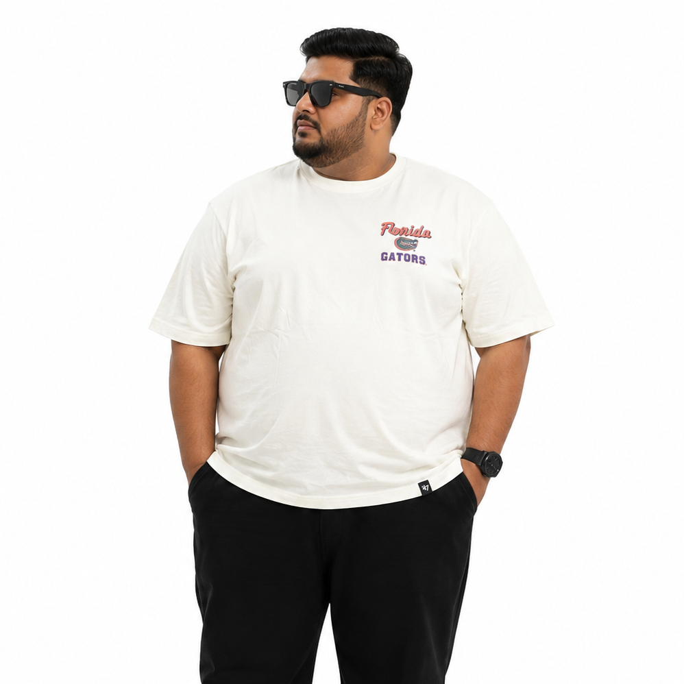 Plus Sized Printed T-Shirt - White - GATORS
