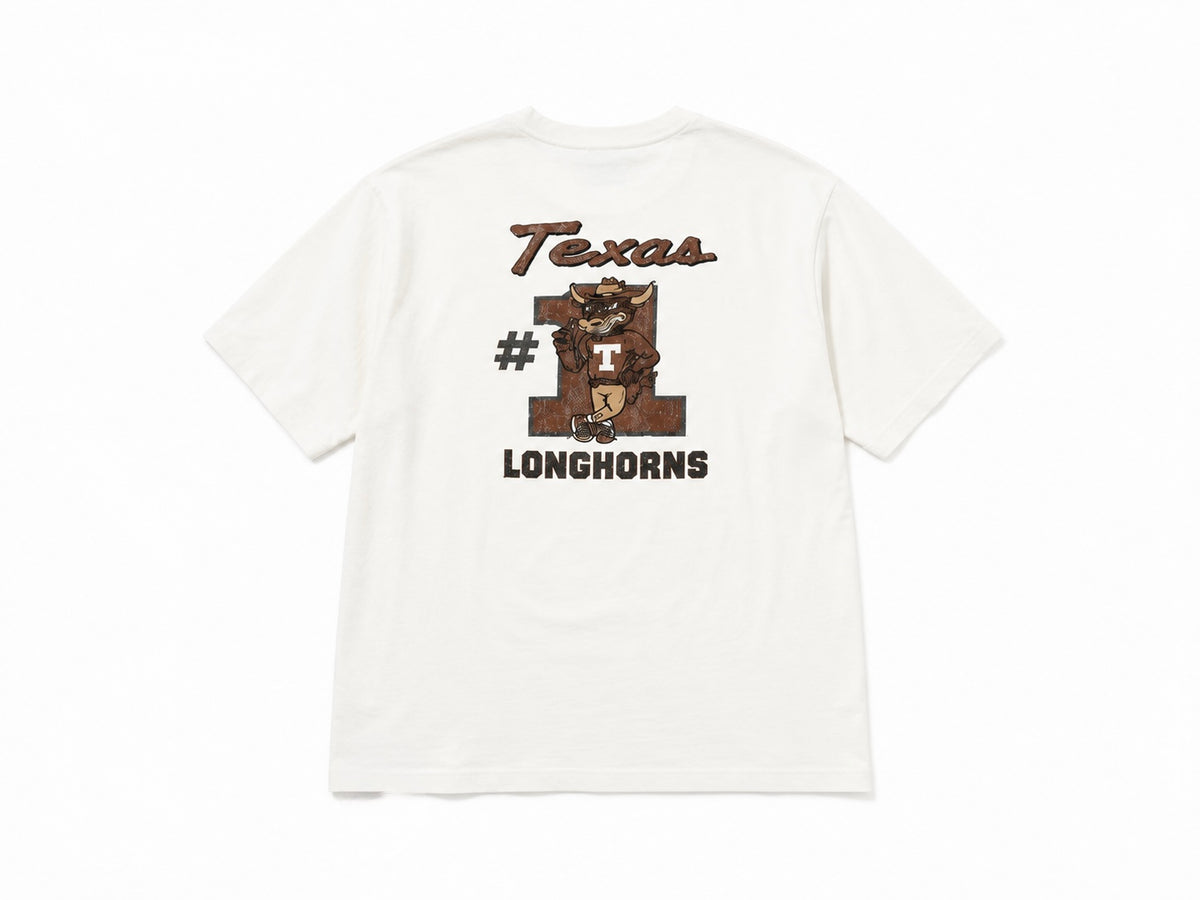 Plus Sized Printed T-Shirt  - White - LONGHORNS