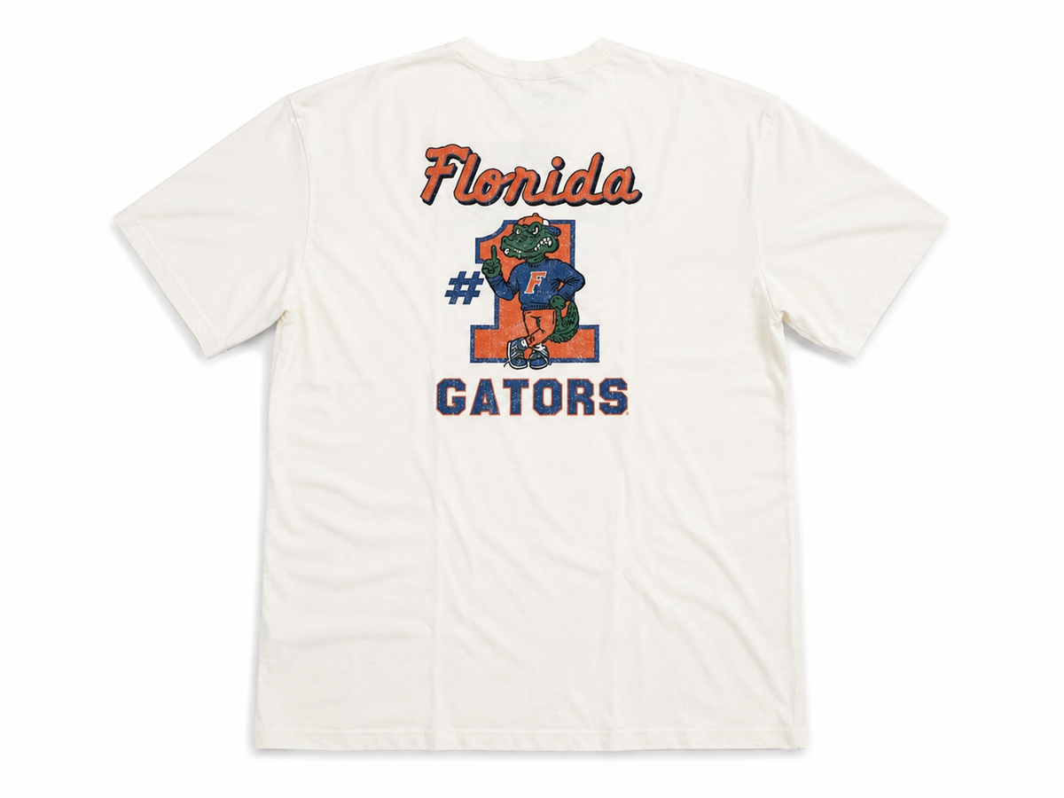Plus Sized Printed T-Shirt - White - GATORS