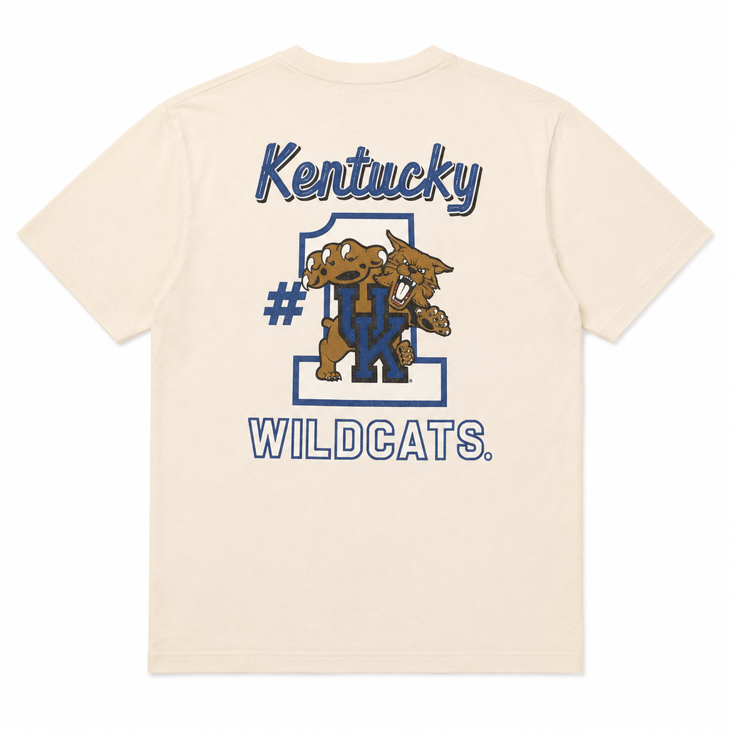 Plus Sized Printed T-Shirt - White - WILDCATS