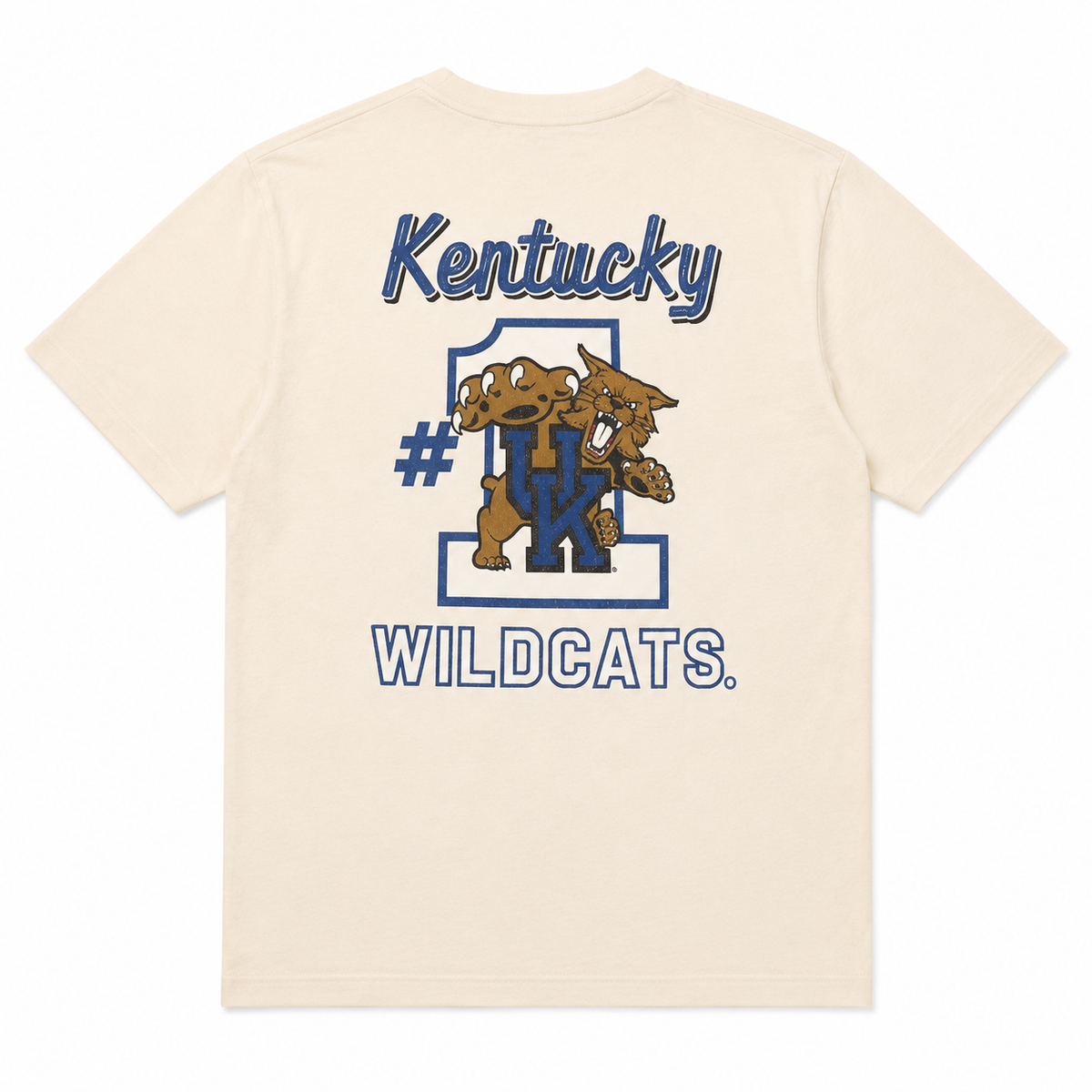 Plus Sized Printed T-Shirt - White - WILDCATS