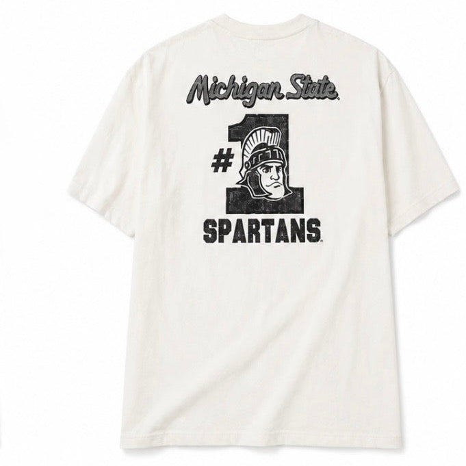 Printed T-Shirt Big Men - White - Spartans