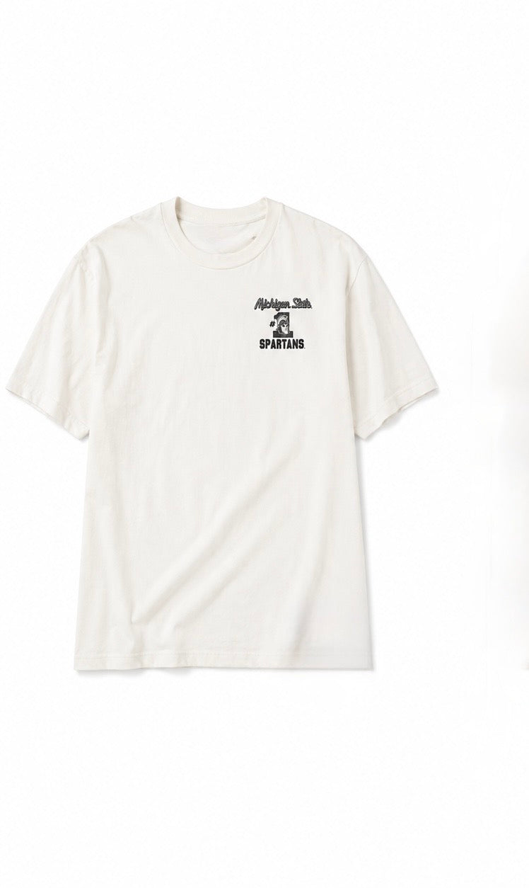Printed T-Shirt Big Men - White - Spartans