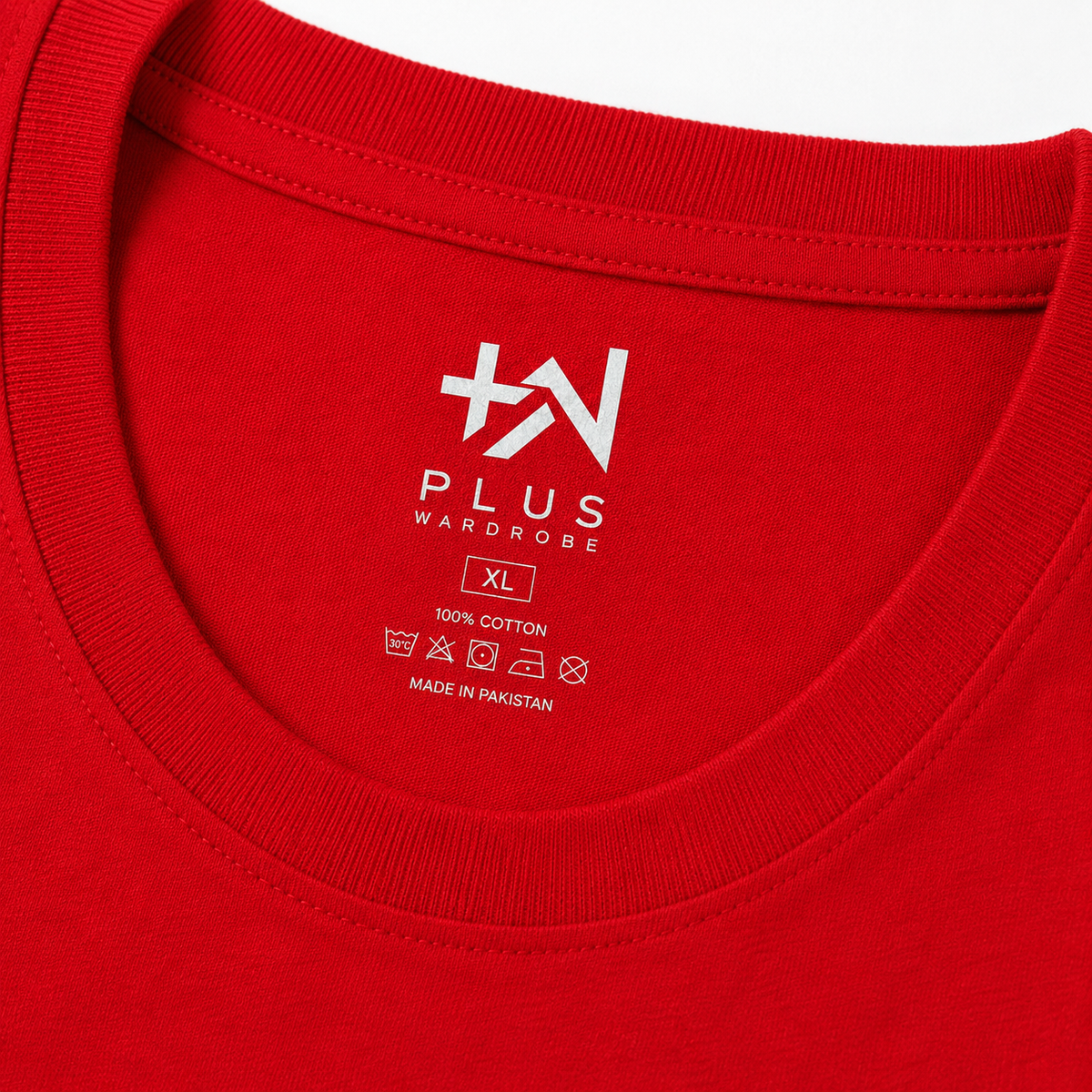 Plus Sized Plain T-Shirt - red