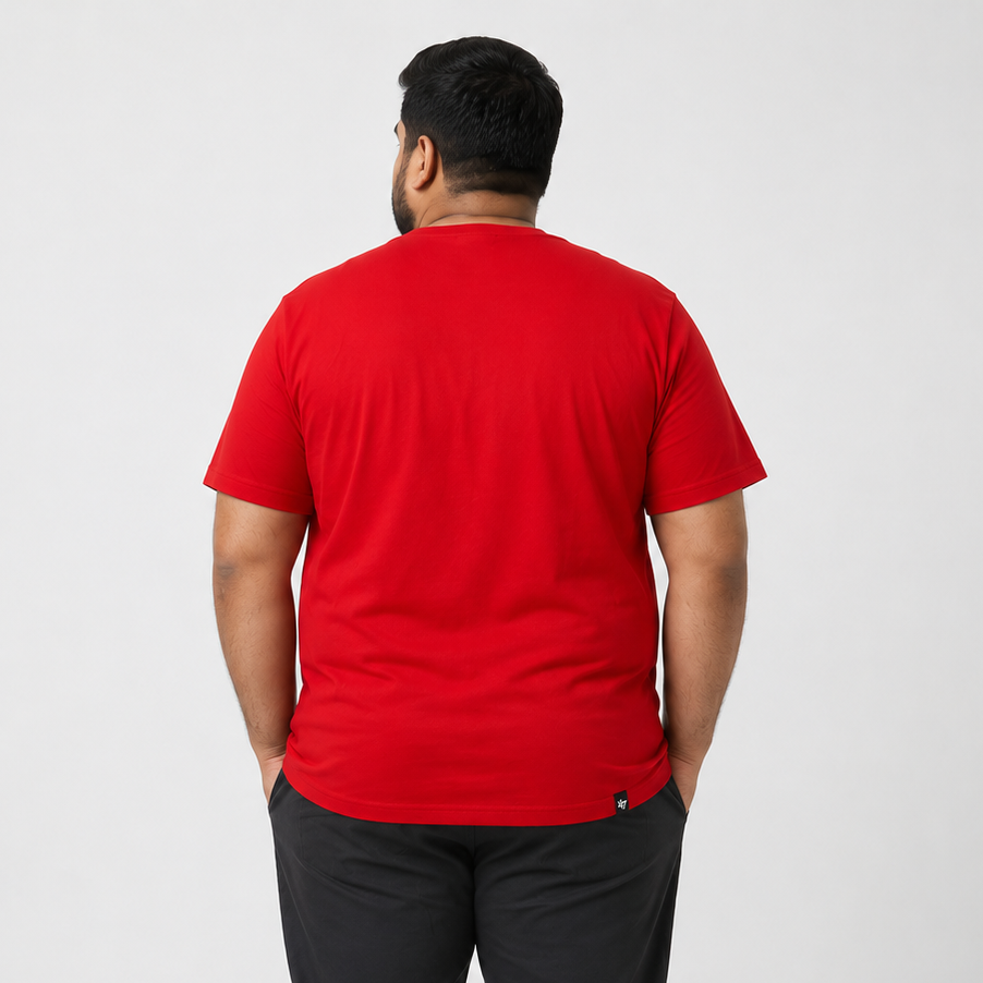 Plus Sized Plain T-Shirt - red