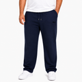 Plus Sized Terry Trousers - Navy Blue - PW