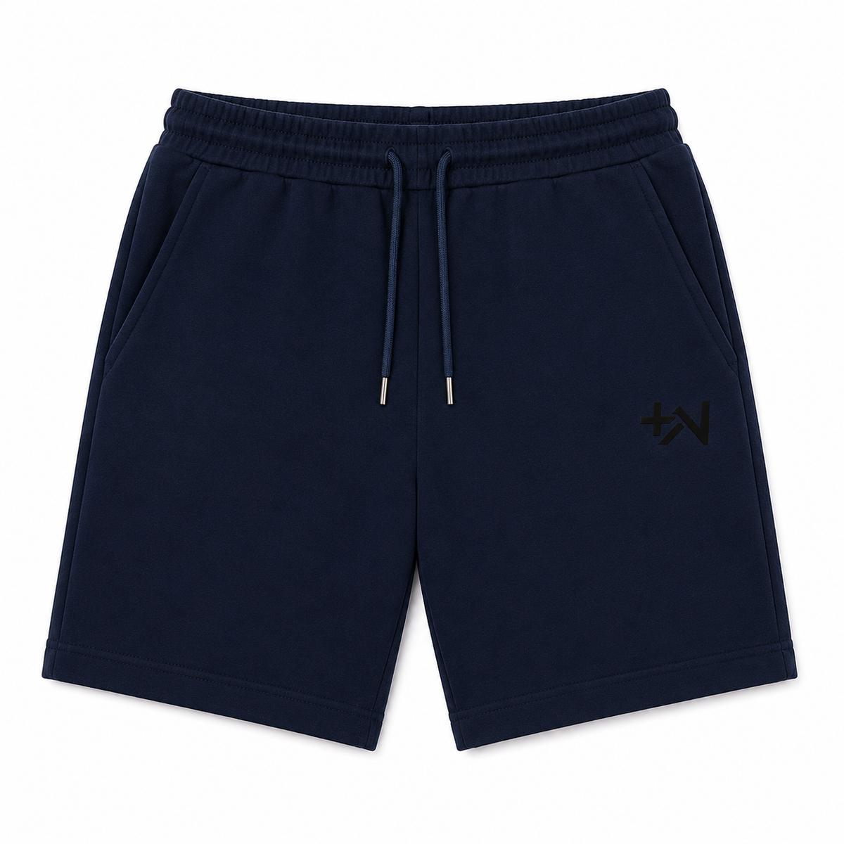 Plus Wardrobe French Terry Shorts - Navy Blue
