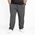 Plus Sized French Terry Trousers - Charcoal