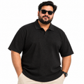 Thermal Textured Polo – Black
