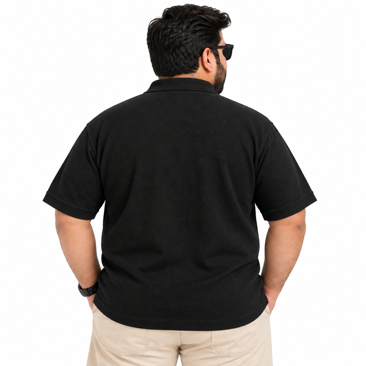 Thermal Textured Polo – Black