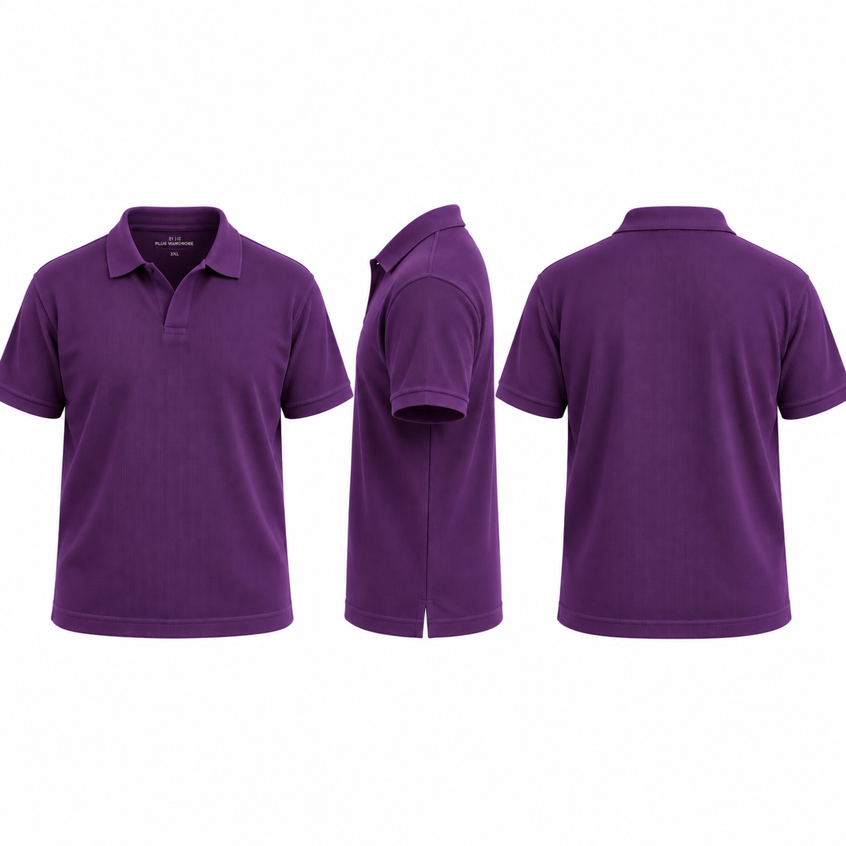 Thermal Textured Polo – Purple