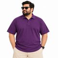 Thermal Textured Polo – Purple