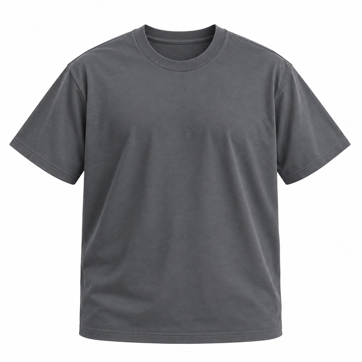 Plus Sized Plain T-Shirt - Steel Grey