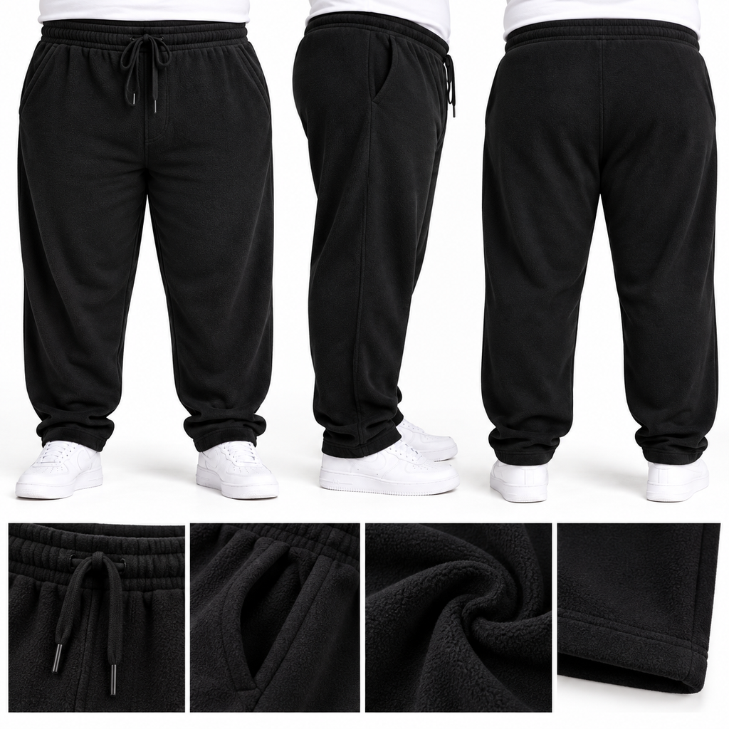 Fleece Warm Trousers - Black