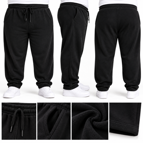 Fleece Warm Trousers - Black