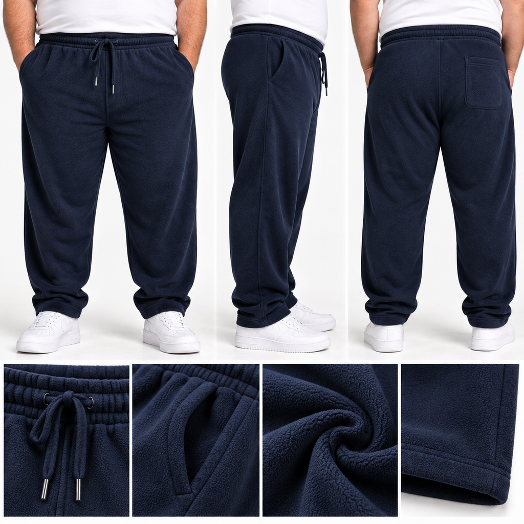 Fleece Warm Trousers - Navy Blue