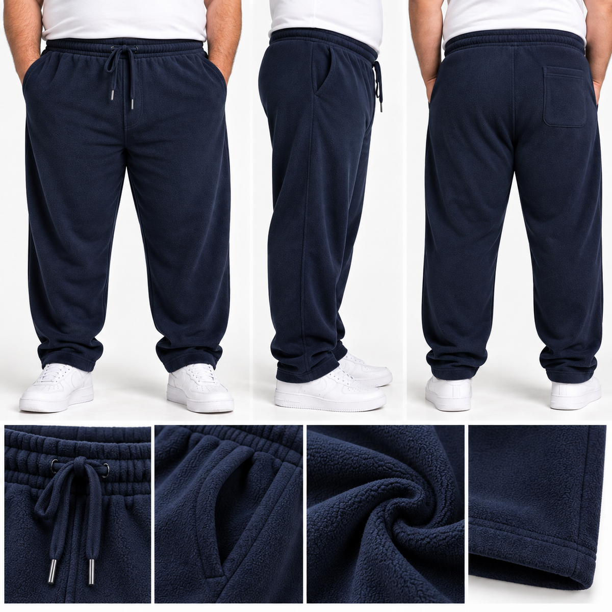 Fleece Warm Trousers - Navy Blue