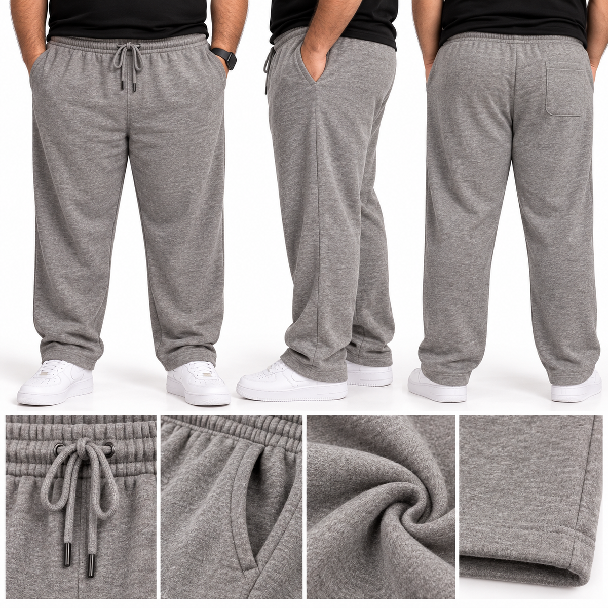 Fleece Warm Trousers - Mid Grey