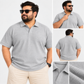 Thermal Textured Polo – Heather Grey