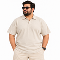 Thermal Textured Polo – Oat Meal