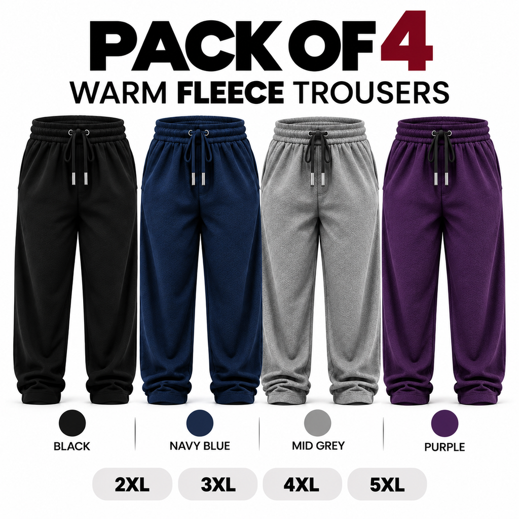 Pack of 4 Fleece Warm Trousers