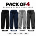 Bundle of 4 Plus Sized Terry Trousers