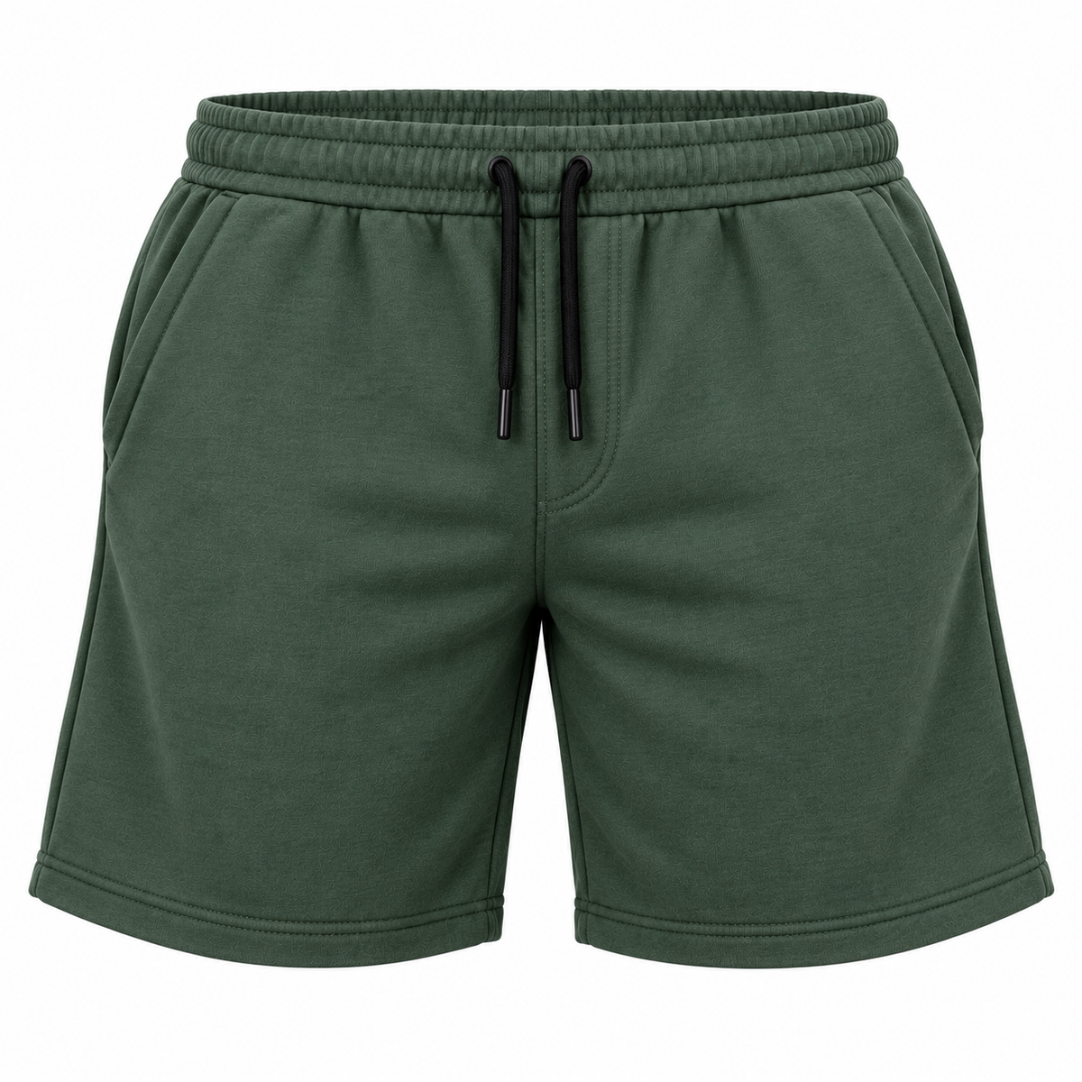 Plus Wardrobe French Terry Shorts - Bottle Green