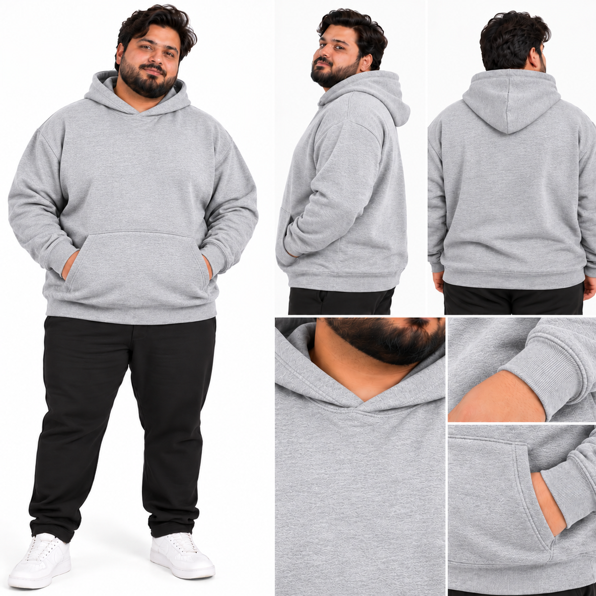 Fleece Hoodie - Heather Grey