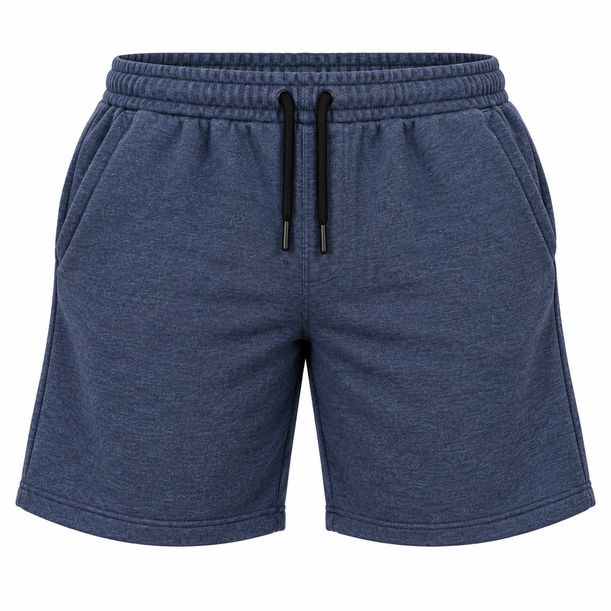 Plus Wardrobe French Terry Shorts - Heather Blue