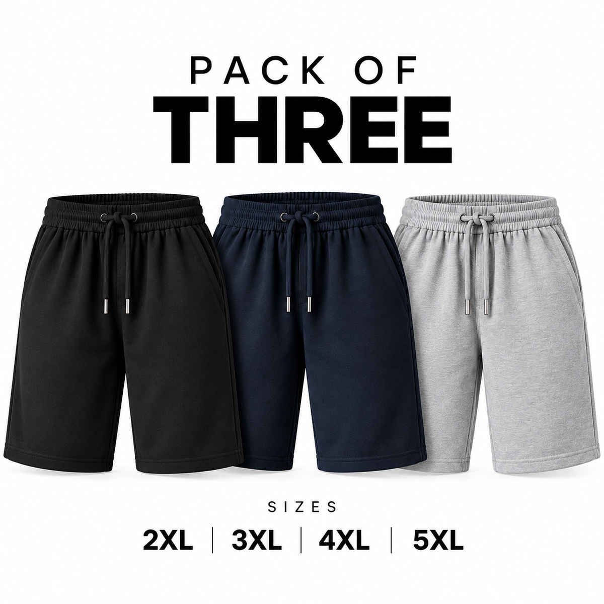 Pack of 3 French Terry Shorts