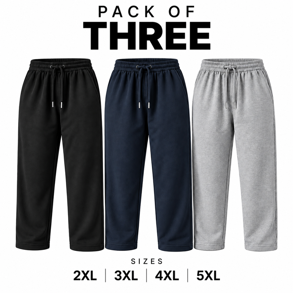 Bundle of 3 Plus Sized Terry Trousers