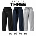 Bundle of 3 Plus Sized Terry Trousers