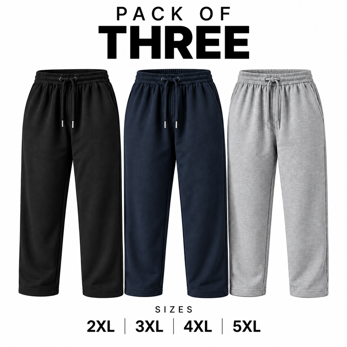 Bundle of 3 Plus Sized Terry Trousers