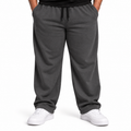 Plus Sized French Terry Trousers - Dark Grey