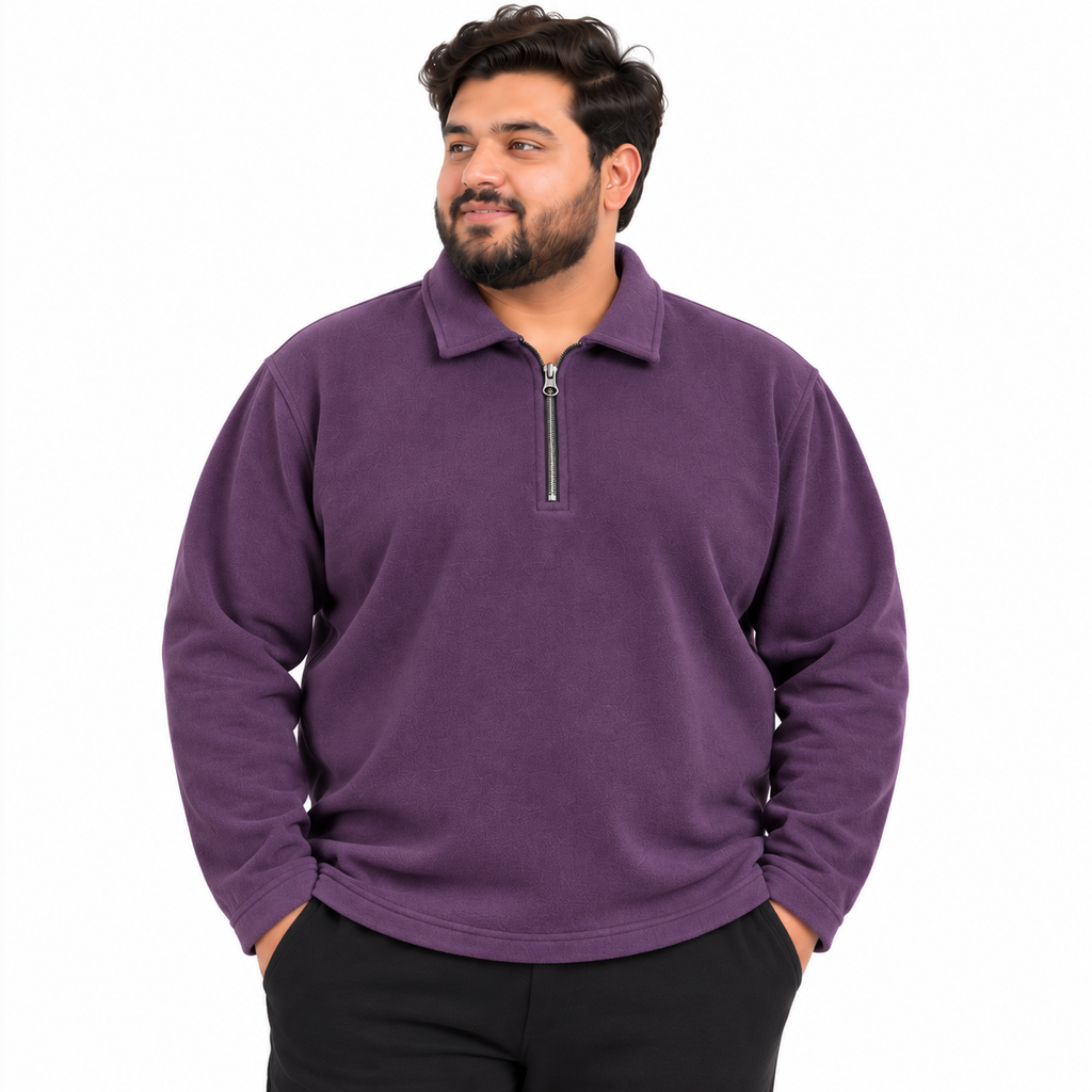 Premium Fleece Half-Zipper - Purple