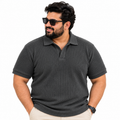 Thermal Textured Polo – Charcoal