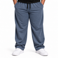 Plus Sized French Terry Trousers - Steel Blue