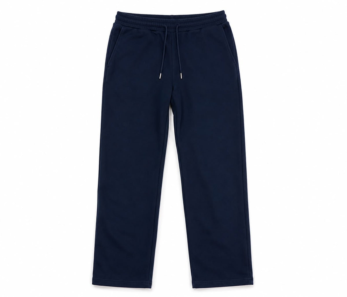 Plus Sized French Terry Trousers - Navy Blue
