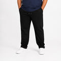 Plus Sized French Terry Trousers - Black