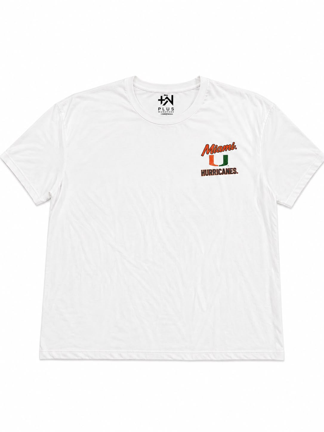 Plus Sized Printed T-Shirt - White - HURRICANES