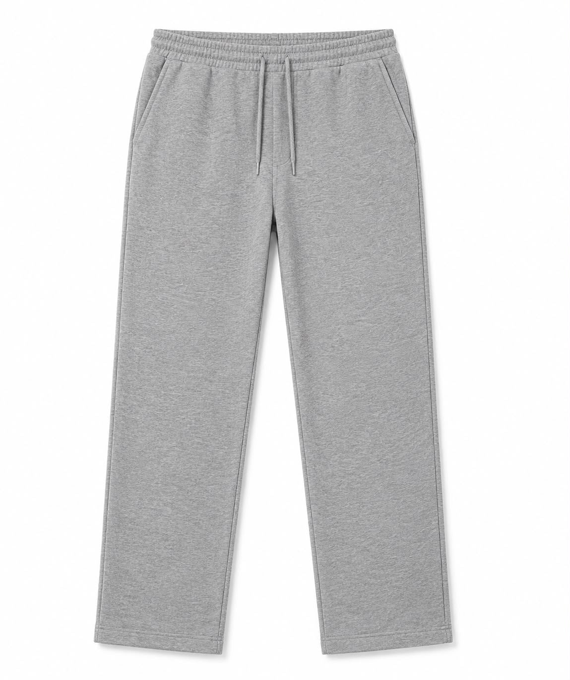 Plus Sized French Terry Trousers - Heather Grey
